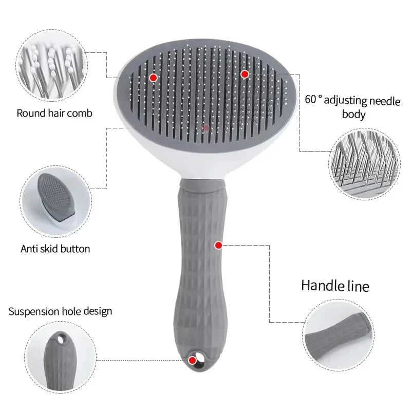 Pawzoon™ 1-Click Self-Cleaning Pet Brush