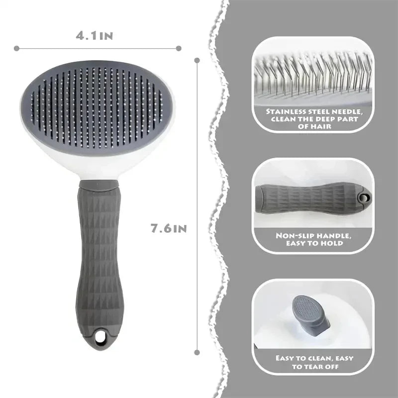 Pawzoon™ 1-Click Self-Cleaning Pet Brush