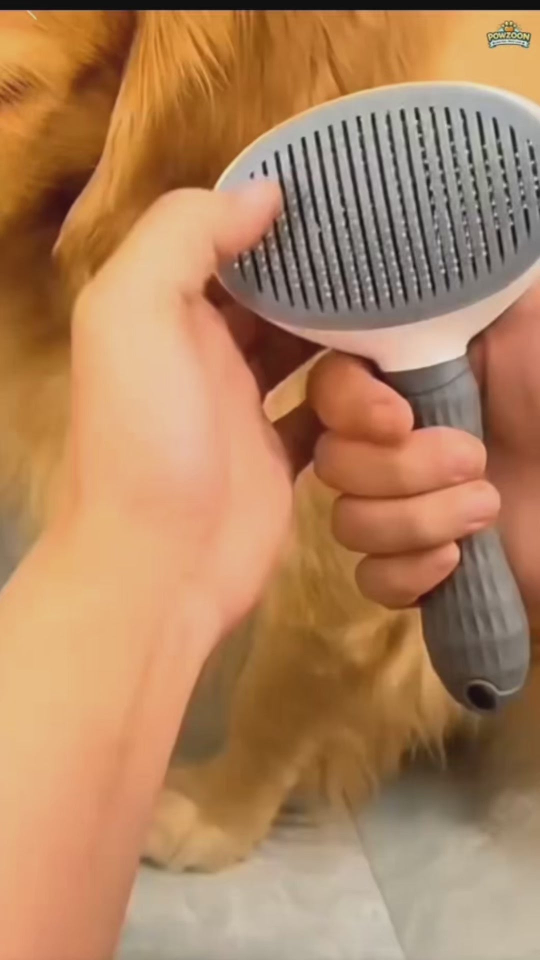 PowZoon™ 1-Click Self-Cleaning Pet Brush